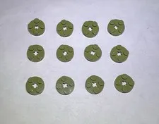 Lego Lot Of 12 Olive Green 2x2 Round Plate Plates New City Part