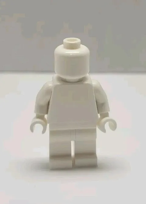 Lego Monochrome Solid White Minifigure - Plain White Color - Statue - New
