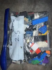 LEGO Bulk Lot Mixed Bricks & Pieces, Multicolor Plastic Loose Parts 2lbs 5oz Bag
