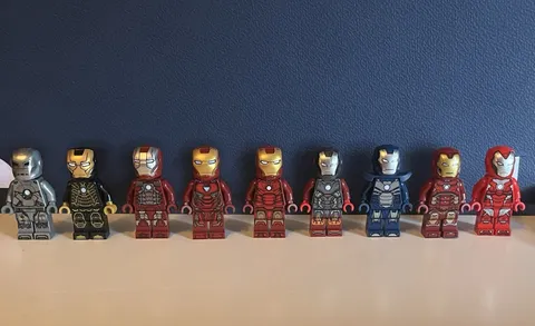 Lego Marvel Iron Man Minifigure Lot Of 9