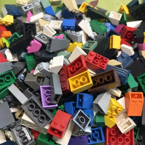 LEGO Bulk Lot Of 50 Random Color & shape Slope Pieces