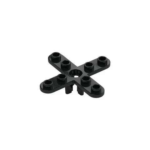 LEGO 4x Black Propeller 4 Blade 5 Diameter with Rounded Ends inv.630