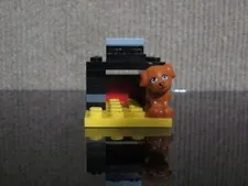 Lego Ongi Monkey Short Stout Black Open Eyes & Lego Puppy Dog Blue Eyes