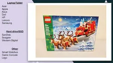Lego Santa's Sleigh 40499 , New, Sealed, US