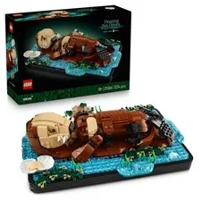 LEGO Ideas Floating Sea Otters - Building Set for Adults - 3D Display Model w/Ot