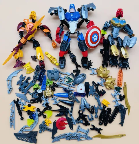 Huge Lego Bionicle Hero Factory Lot Weapons Armor Masks Body Parts  & Pieces