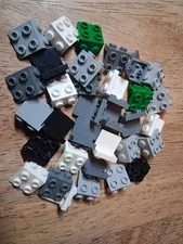 B Lego Lot 34 Bracket Assorted Colors 1 x 2 - 2 x 2  44728 Gray White Black