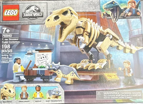 LEGO Jurassic World T. rex Dinosaur Fossil Exhibition 76940 198 pcs Ages 7+ Box