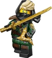 LEGO NINJAGO Lloyd Minifigure #5 Hood Gold Sword Stand Limited Ed 2017