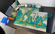 LEGO World Map 31203 Box Nearly Complete missing 2 black base plates 6302092 x2