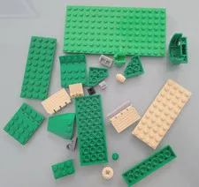 LEGOS SET OF 25 GREEN SMALL FLAT PLATES and PARTS!! GREAT SET