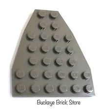Lego Dark Gray Wedge Plate 7x6 Without Stud Notches 2625 Boat Bow Plate 7191