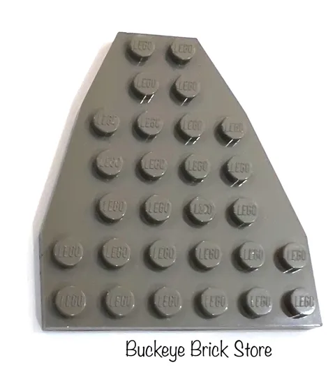 Lego Dark Gray Wedge Plate 7x6 Without Stud Notches 2625 Boat Bow Plate 7191