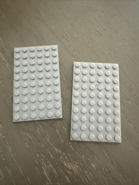 LEGO Plate 6 x 10 (3033) Light Gray 2 Pieces Used