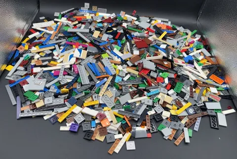 Huge LEGO Lot Of Multicolor Assorted Printed Tiles Money Signs, Long Short Tiles