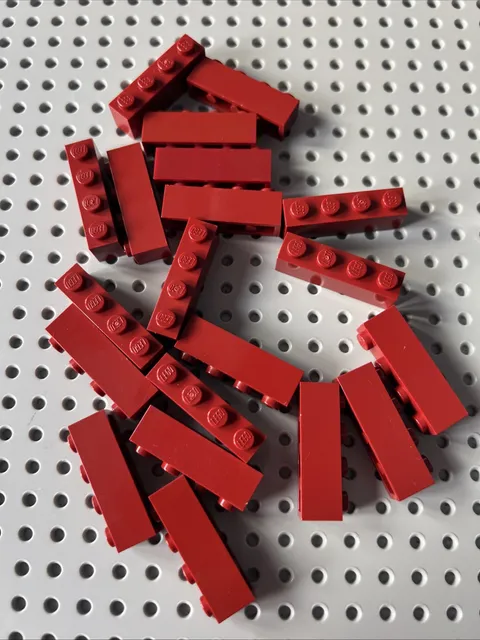 LEGO 3010 Dark Red Brick 1 x 4 Bulk 20 Pieces