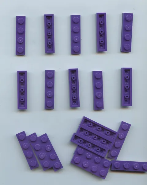 LEGO x 20 Dark Purple Plate 1 x 4 3710