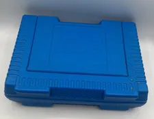 Vintage 1985 LEGO Blue Plastic Storage Carrying Case Briefcase Snap Lid 13x10" B