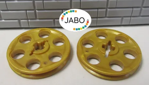 (E15 /5 /5) LEGO Technic 2 x 4185 Pulley / Idler Pulley Gold