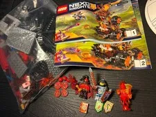 LEGO Nexo Knights General Magmar's Siege Machine 70321 Set. Complete w/ Minifigs