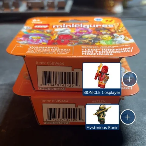 LEGO Series 29 Minifigures Lot of 2 BIONICLE Cosplayer and Ronin