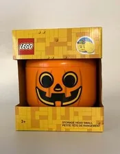 Lego Storage Head Halloween Pumpkin