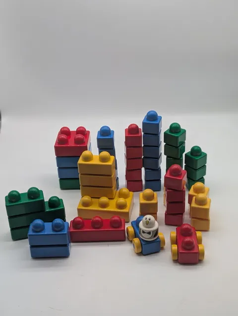 Vintage Lego Duplo Primo Building  Blocks For Baby & Toddler 50+ Piece Lot