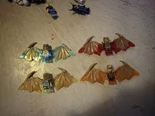 LEGO Minifigure Lot w/ Large Wing Accessories, Assorted Colors