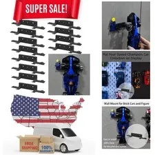Durable Wall Bracket Compatible with Speed Champions - Holds 12 Pieces Securely