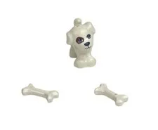 LEGO Friends 41099 Heart lake Skate Park Mia’s Dog Minifigure & 2 Bones ONLY