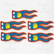 LEGO Lion Knights Flag Castle Part 8 x 3 Yellow Lion Blue Cloth 10305 100731 x 5