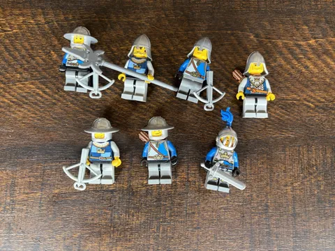 Lot Of 7x Lego Castle Minifigures Lion Knights Rare Good Condition