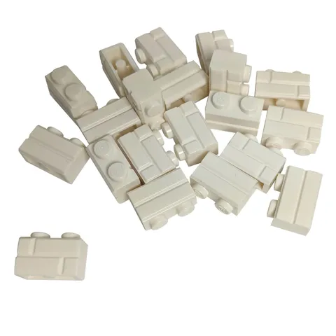 100x LEGO 1x2 Masonry Brick White