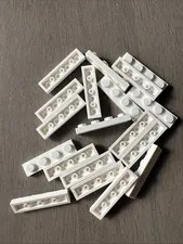 LEGO 3710 White Plate 1x4 - 19 Pieces