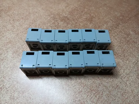 LEGO BULK LOT OF 12 LIGHT BLUISH GRAY CONTAINER BOX & SLOT DOOR