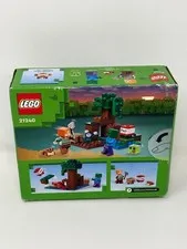 LEGO Minecraft The Swamp Adventure 21240, Building Game Construction Toy with Al