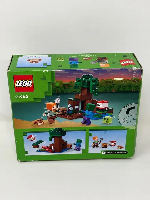 LEGO Minecraft The Swamp Adventure 21240, Building Game Construction Toy with Al