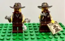 Two LEGO 71008 CMF Series 13 Sheriff Minifigures col13-2 Complete Western