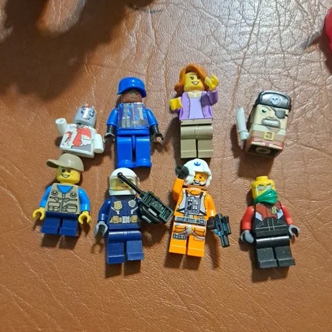 LEGO Minifigure Lot w/ Accessories - Pirate, Police, Pilot, Zombie