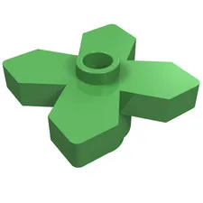 5x LEGO® Part 4727 - Plant Flower 2 x 2 Leaves - Angular