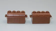 LEGO Treasure Chest container 2x5 Classic brown lot 2 minifigure Pirates Castle