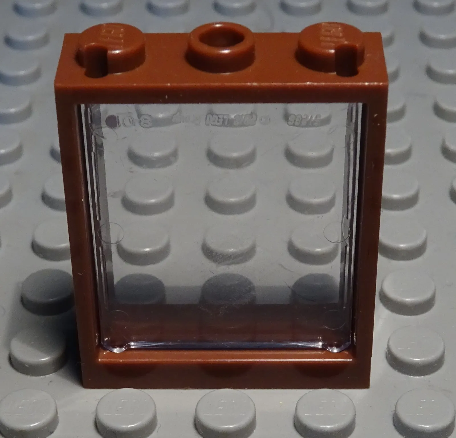 Lego Window 1x3x3 New Brown with Transparent Disc