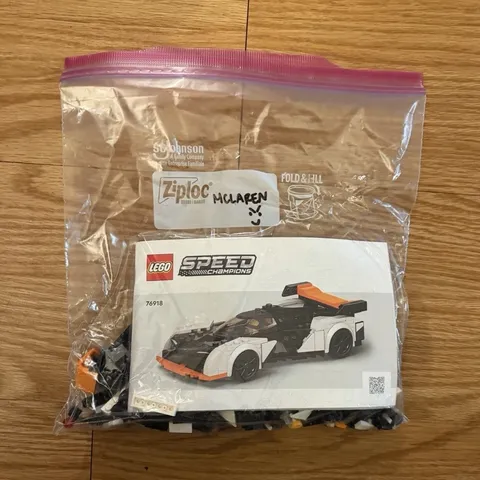 LEGO Speed Champions McLaren Solus GT & F1 LM 76918 Bulk Lot w/ Instructions