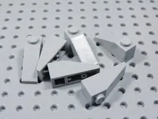 LEGO Lot of 6 Light Bluish Gray 3x1 Slopes Bricks BR