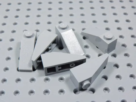 LEGO Lot of 6 Light Bluish Gray 3x1 Slopes Bricks BR