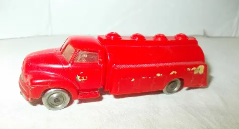 Vintage Lego Bedford ESSO Red Fuel Tanker Truck ~ Made In Denmark RARE HTF