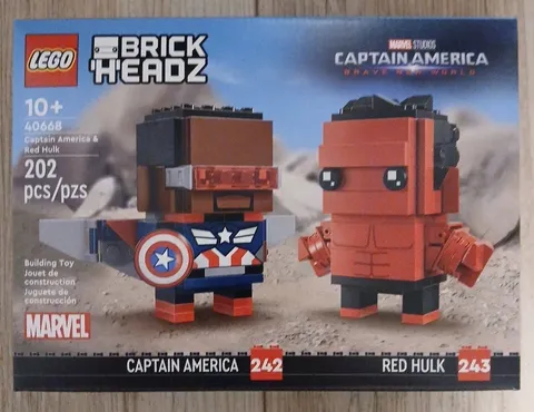 LEGO BrickHeadz 40668 Captain America & Red Hulk Brave New World 202 pcs