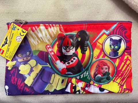 LEGO Batman Girls Pencil Case Pouch cosmetic bag Harley Quinn Batgirl Rare