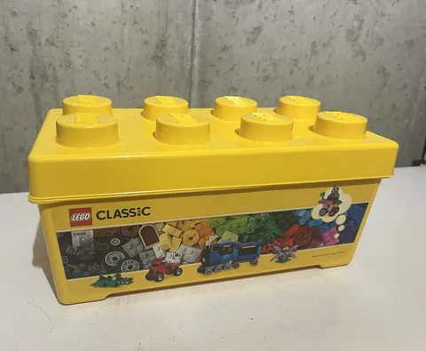 LEGO Classic Yellow Storage Brick Container Plastic 1 Compartment 10696