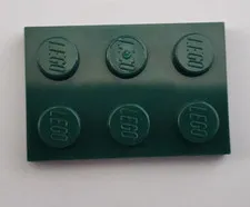 LEGO Parts Dark Green Plate 2 x 3 No 3021